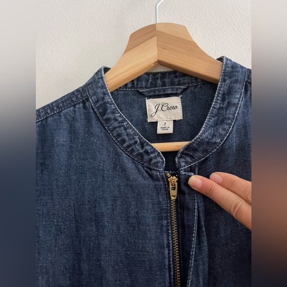 J. Crew Size 2 Puff-Sleeve Denim Jumpsuit, *Missing Belt - Picture 11 of 16